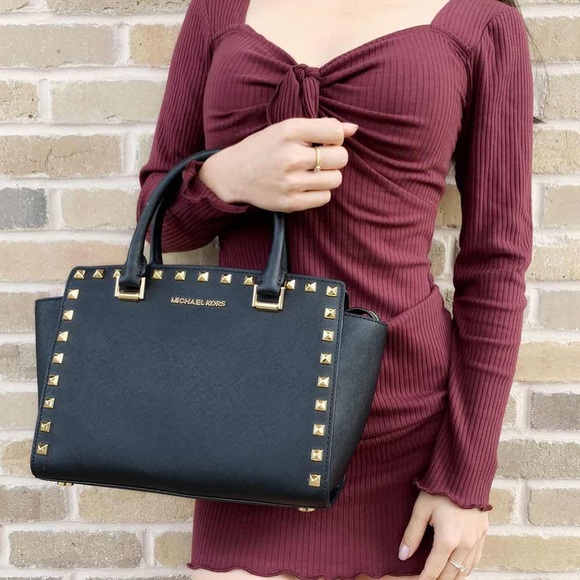 Michael Kors Handbags - Gaby’sBags👜💕-NWT Michael Kors Satchel Studded